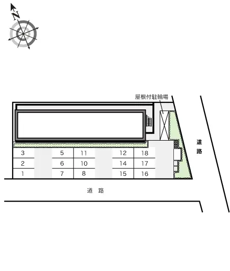 ★手数料０円★姫路市別所町佐土３丁目　月極駐車場（LP）